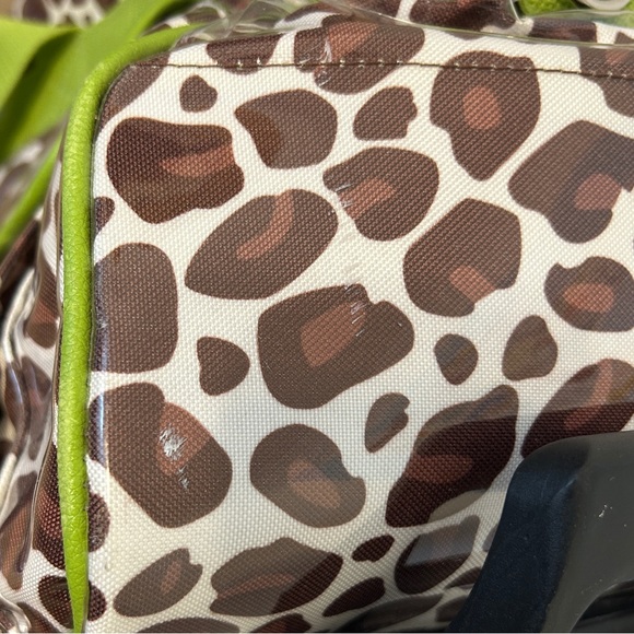 Toss Design Rolling Weekender bag | Wipeable Leopard print with pop of g… - Picture 9 of 9